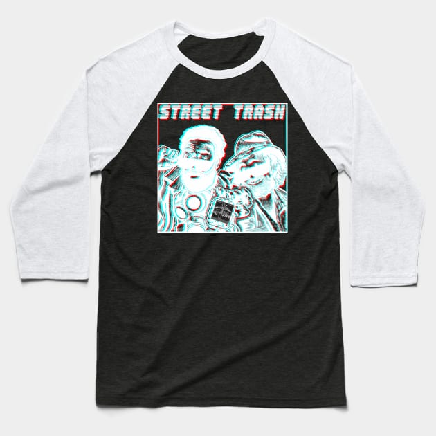 Street Trash negative 3-D Baseball T-Shirt by BludBros